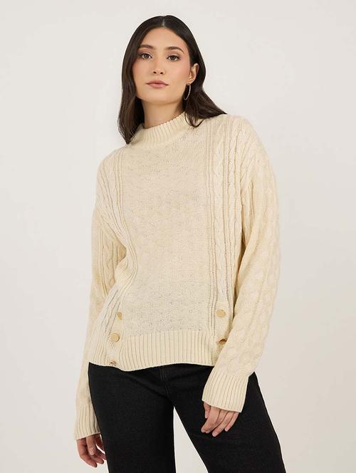 women acrylic long sleeve pullover - 21695385 - Very Small Image - 1