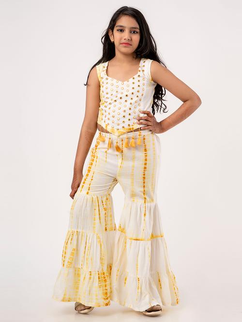 girls tie & dye printed sleeveless fusion set - 21696013 - Very Small Image - 1