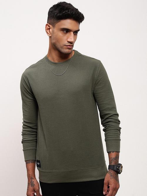men solid long sleeve sweatshirt - 21696066 - Very Small Image - 1