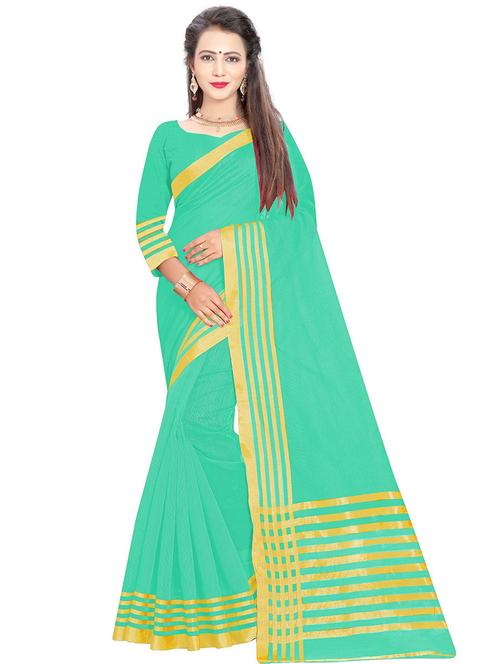 women solid with bordered saree - 21696544 - Very Small Image - 1