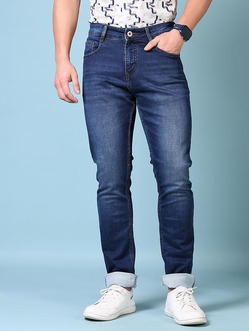 men mid rise plain slim fit jeans - 21703888 - Very Small Image - 1