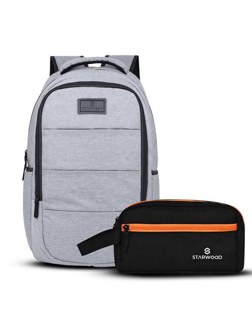 men solid adjustable strap backpack with pouch - 21704743 - Very Small Image - 1