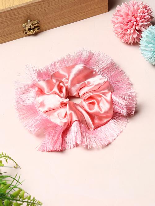 tipy tipy tap tassel scrunchie - pink - 21706154 - Very Small Image - 1