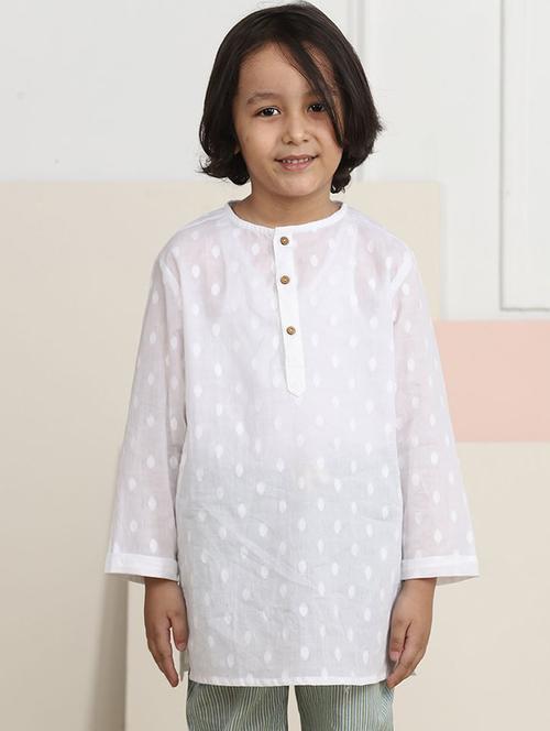 boys printed long sleeves kurta set - 21707848 - Very Small Image - 1