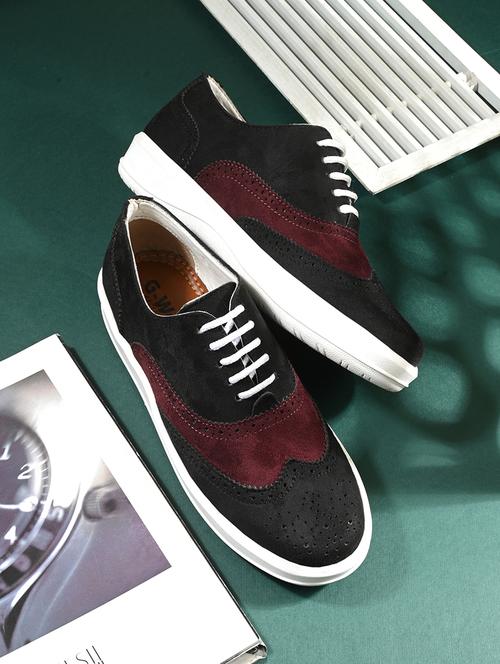 men color block lace-up casual shoes - 21709956 - Very Small Image - 1