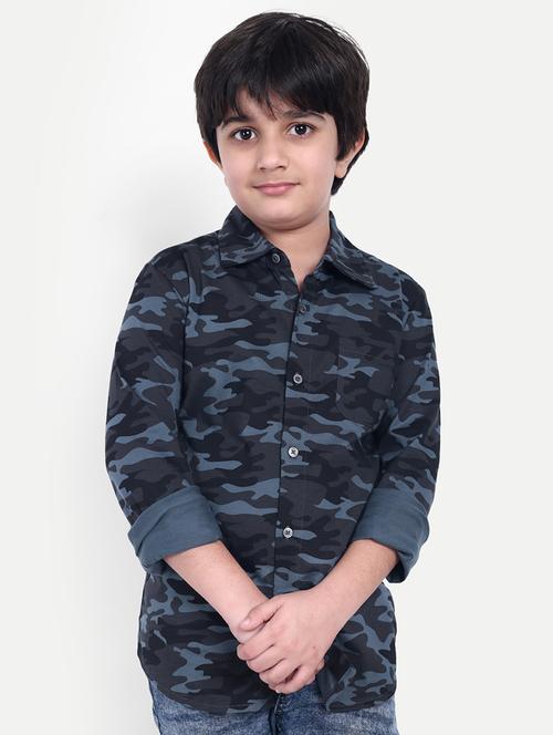 boys comouflage print long sleeve shirt - 21710150 - Very Small Image - 1