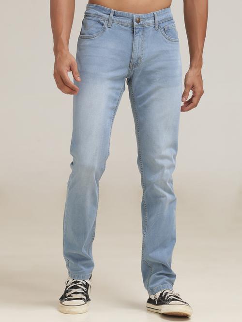 men light blue low rise denim jean - 21710302 - Very Small Image - 1