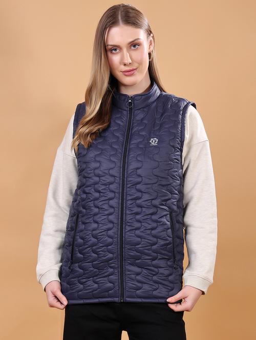 women sleeveless solid quilted jacket - 21710983 - Very Small Image - 1