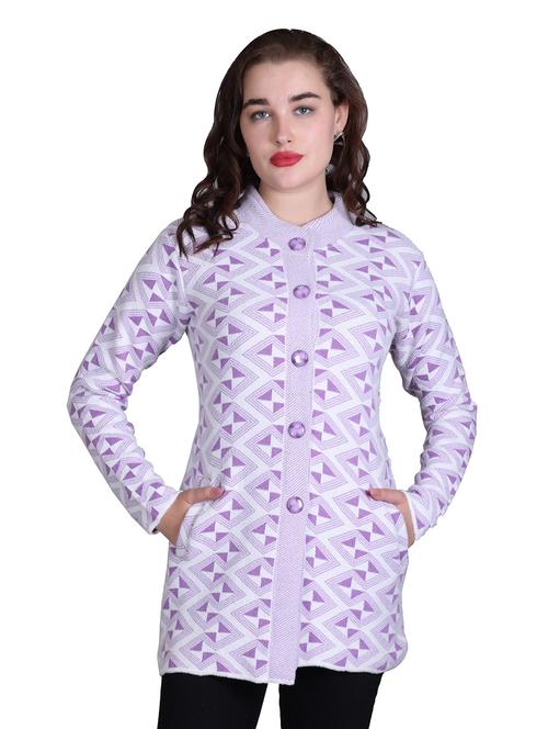 women self design long line coatigan - 21711811 - Very Small Image - 1