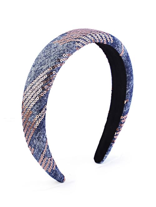 women denim blue embellished headband - 21713779 - Very Small Image - 1