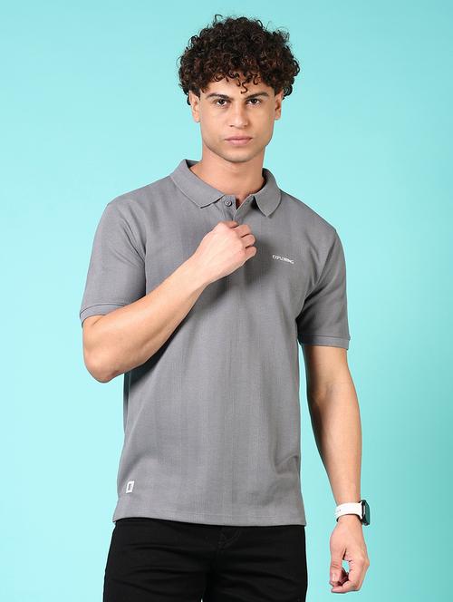 men short sleeves self design polo t-shirt - 21718113 - Very Small Image - 1