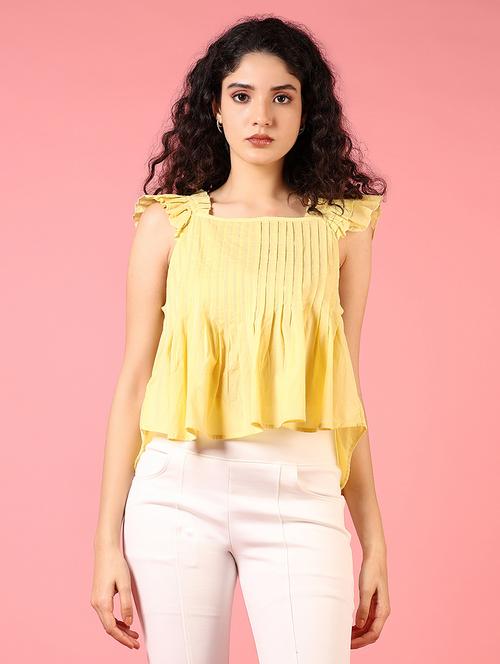 women solid sleeveless peplum top - 21719980 - Very Small Image - 1