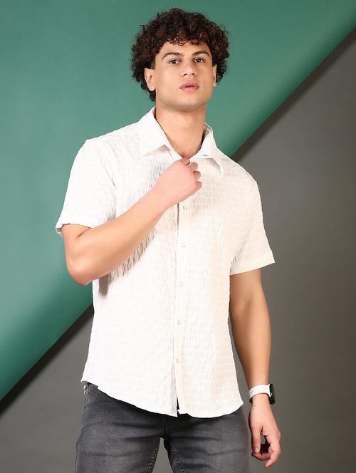 men self designed short sleeves casual shirt - 21719982 - Very Small Image - 1