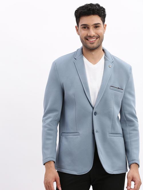 men's solid single-breasted blazer - 21721382 - Very Small Image - 1