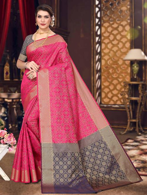 women self design patola saree with blouse - 21722541 - Very Small Image - 1