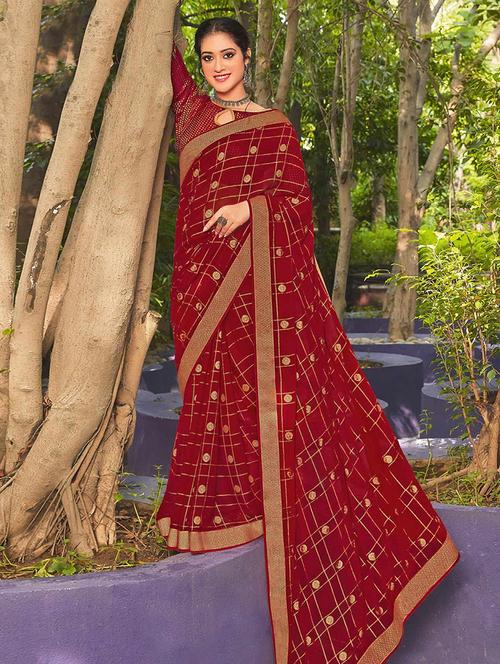 women printed casual wear saree with blouse - 21722973 - Very Small Image - 1