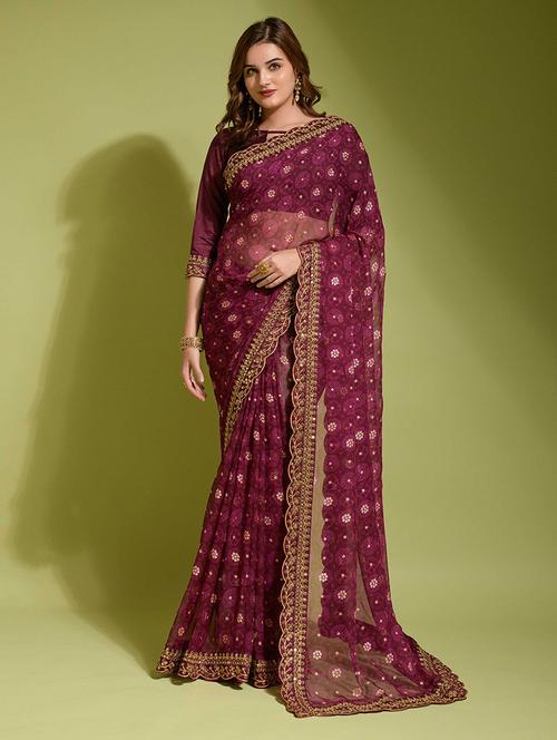women bandhani printed embroidered saree with blouse - 21723585 - Very Small Image - 1