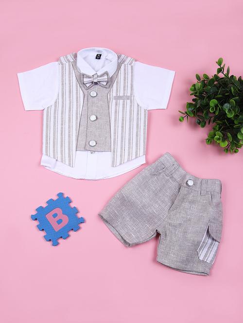 boys striped short sleeve short set - 21724114 - Very Small Image - 1
