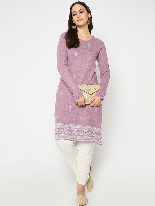 women embroidered long sleeves woolen kurta - 21724312 - Very Small Image - 1