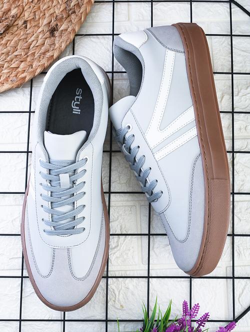 men grey lace up sneaker - 21725262 - Very Small Image - 1