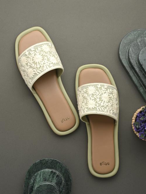 women embroidered slip on sandal - 21725342 - Very Small Image - 1