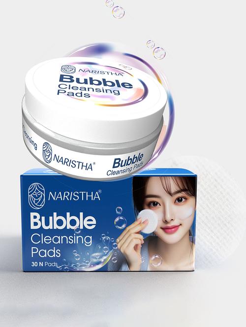 naristha bubble cleansing pads for face 30n, skin care,daily use, (pack of 1) - 21726440 - Very Small Image - 1