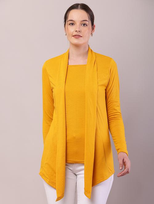 women solid asymmetric shrug - 21726449 - Very Small Image - 1