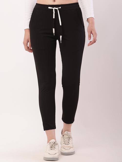 women solid mid rise track pant - 21727978 - Very Small Image - 1
