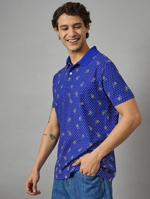 men short sleeves printed polo t-shirt - 21728068 - Very Small Image - 1