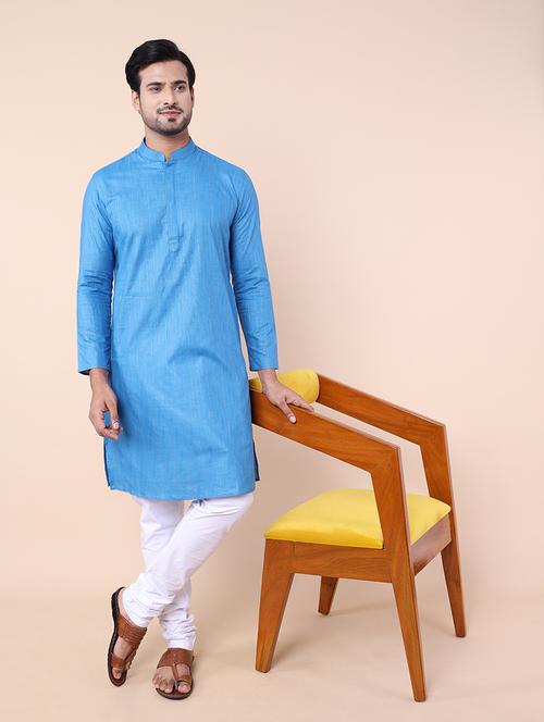 men self design kurta churidar set - 21728494 - Very Small Image - 1