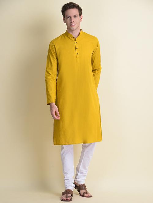 men solid kurta churidar ethnic wear set - 21728654 - Very Small Image - 1