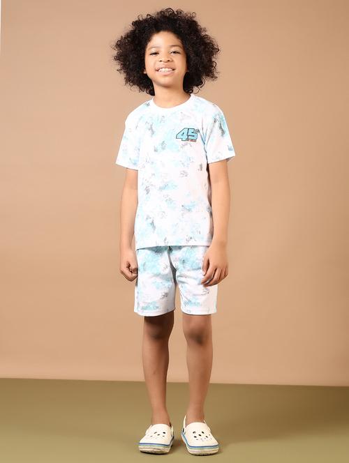 boys printed casual wear shorts set  - 21730838 - Very Small Image - 1