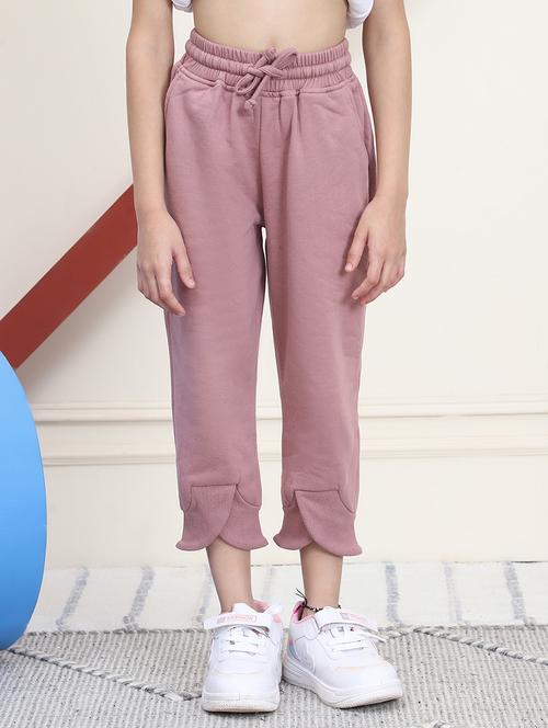 girls solid mid rise casual jogger - 21732097 - Very Small Image - 1