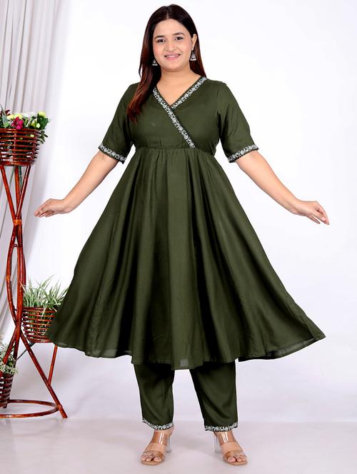 women embroidered short sleeve kurta pant set - 21732809 - Very Small Image - 1