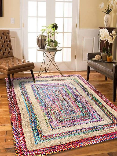jute rug - braided reversible rug for living room bedroom - 21733759 - Very Small Image - 1