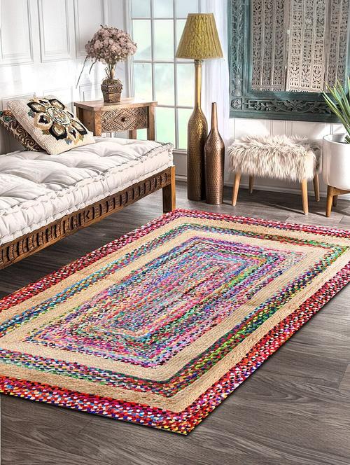 jute rug - braided reversible rug for living room bedroom - 21733760 - Very Small Image - 1