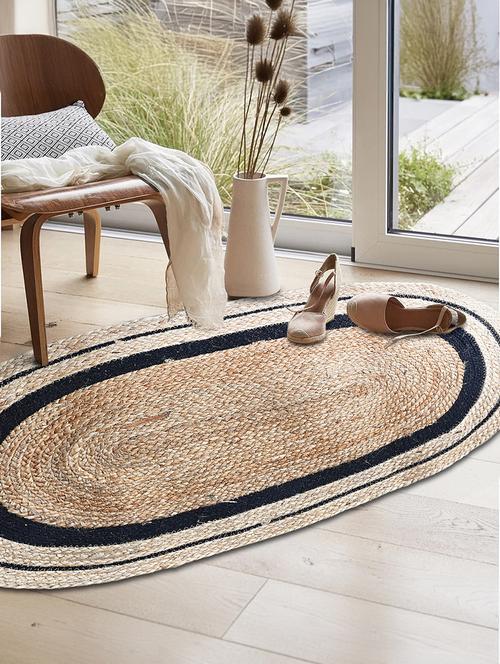 jute rug - braided reversible rug for living room bedroom - 21733781 - Very Small Image - 1