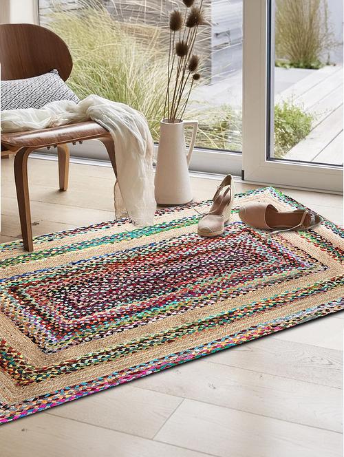 jute rug - braided reversible rug for living room bedroom - 21733790 - Very Small Image - 1