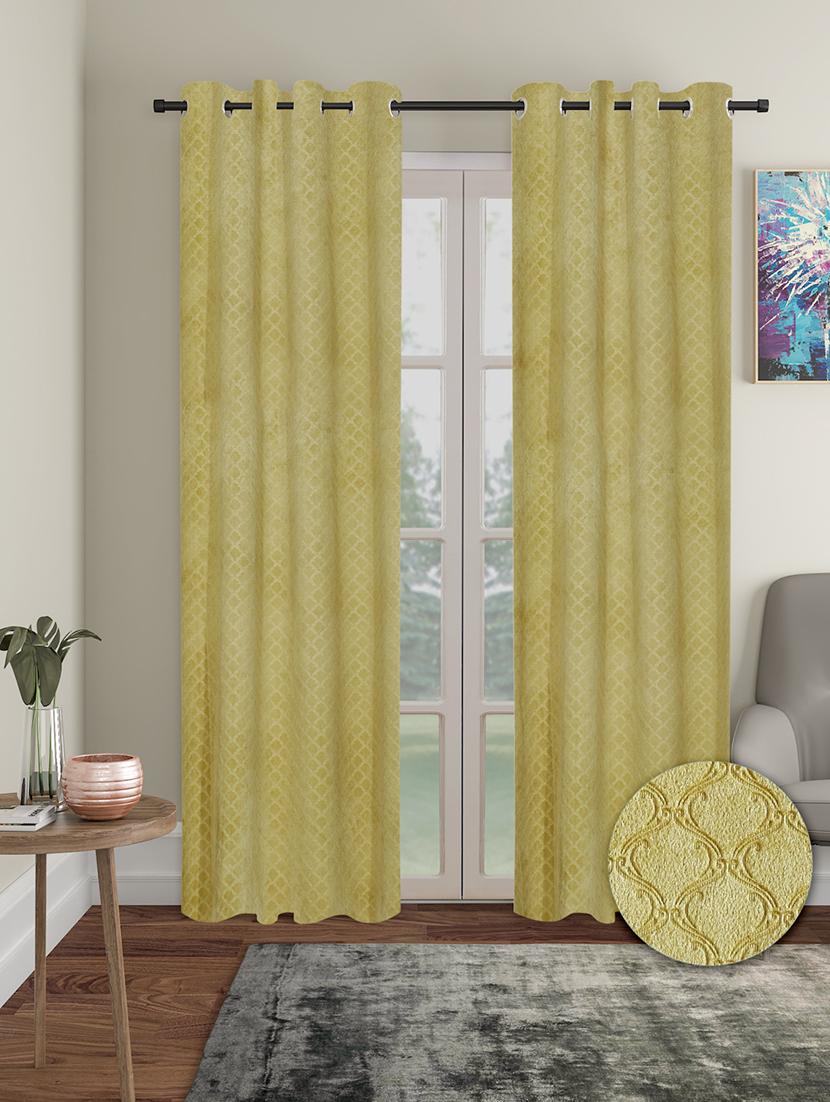 stylish and attractive self designed curtains - set of 2