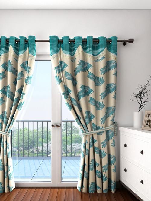 stylish and attractive printed curtains - set of 2 - 21734388 - Very Small Image - 1