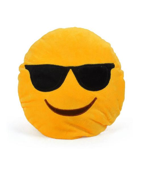 cortina smiley decorative cushion pack of 1 (yellow) - 21735167 - Very Small Image - 1