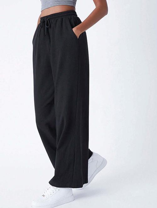 women solid mid rise track pant - 21739400 - Very Small Image - 1