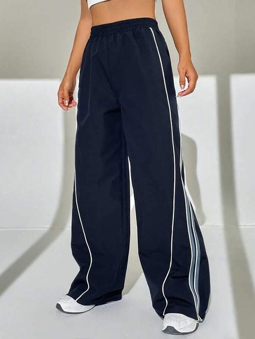 women solid mid rise track pant - 21739493 - Very Small Image - 1