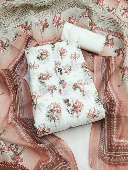 women floral print unstitched suit set with dupatta - 21744046 - Very Small Image - 1