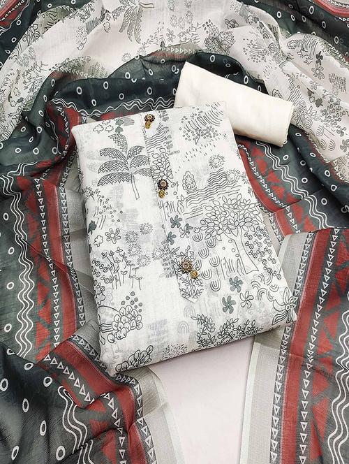 women printed unstitched suit set with dupatta - 21744047 - Very Small Image - 1