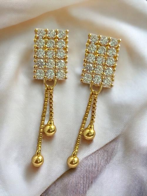 women gold plated drop earring  - 21745923 - Very Small Image - 1