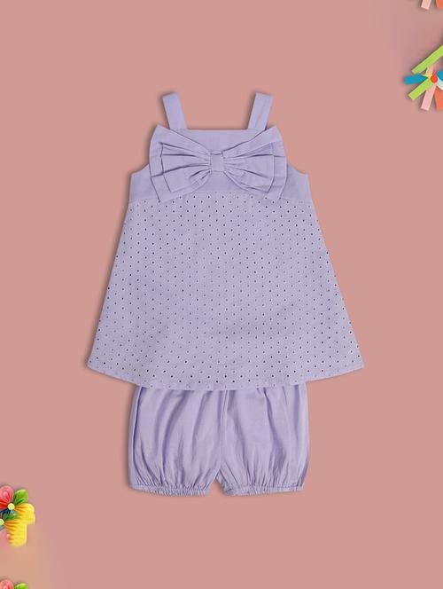 girls self design frock with bloomer - 21748874 - Very Small Image - 1