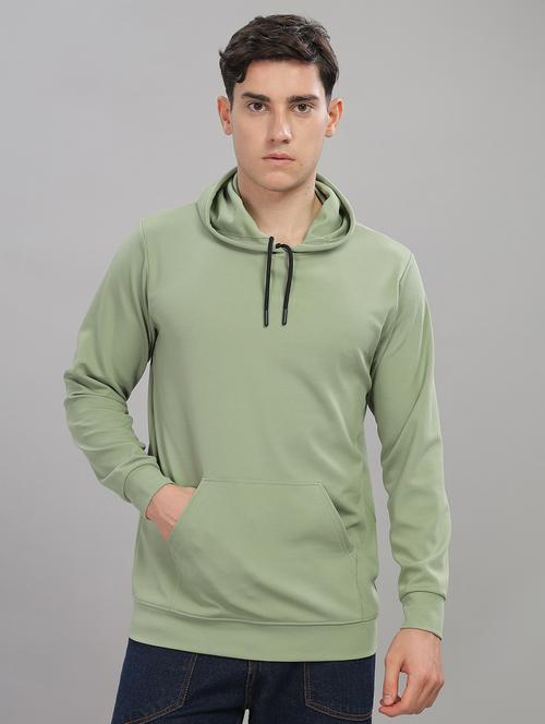 men solid long sleeve regular fit hooded sweatshirt - 21749373 - Very Small Image - 1