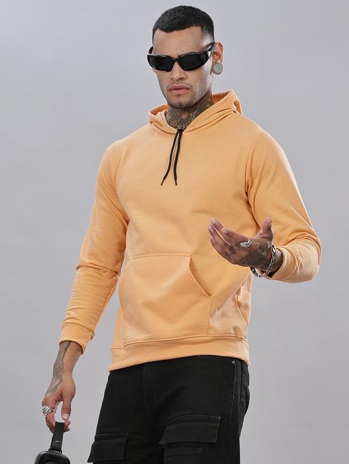 men solid long sleeve regular fit hooded sweatshirt - 21749412 - Very Small Image - 1