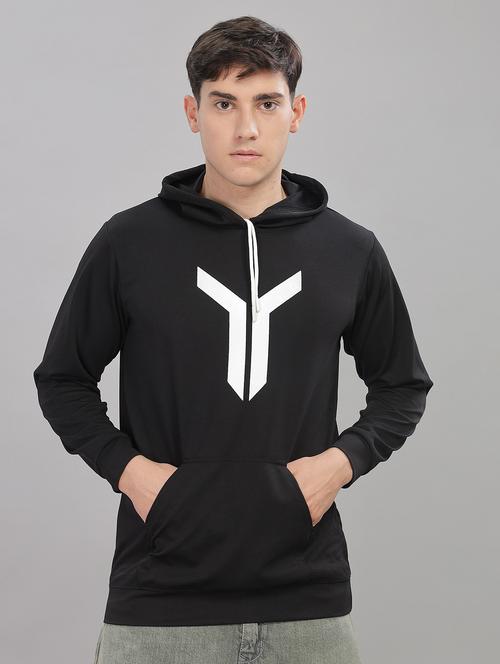 men graphic long sleeve regular fit hooded sweatshirt - 21749437 - Very Small Image - 1